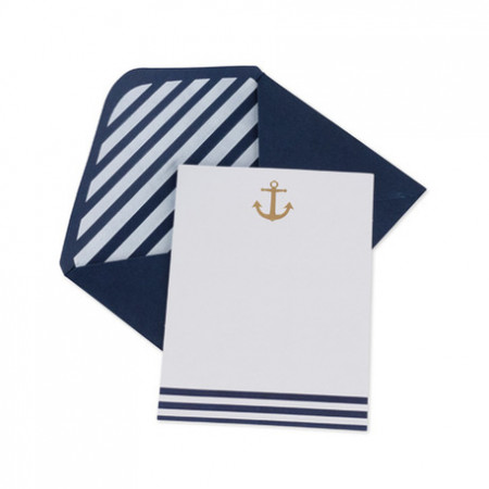 10 Cartes D Invitation Ancre Or Et Mariniere Avec Enveloppe 10 Cartes D Invitation Ancre Or Et Mariniere Avec Enveloppe