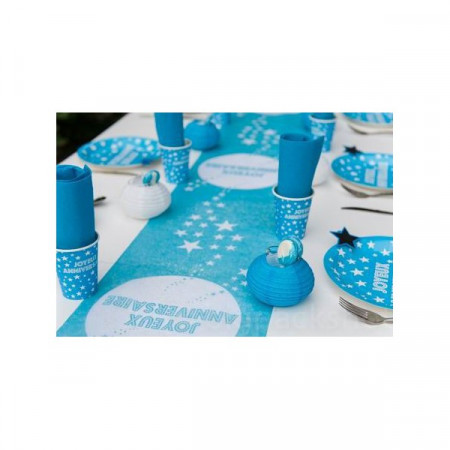Chemin De Table Joyeux Anniversaire Turquoise