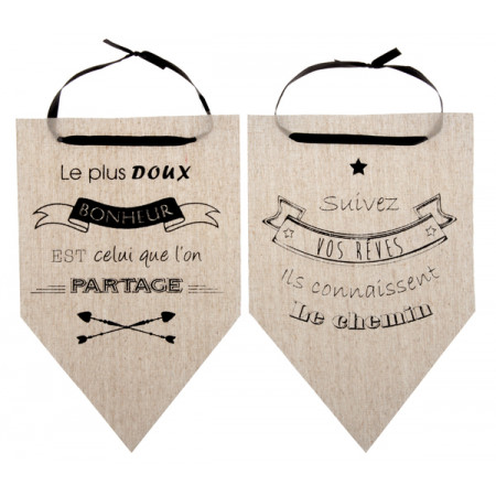 2 Fanions En Coton Special Mariage 20 X 30 Cm