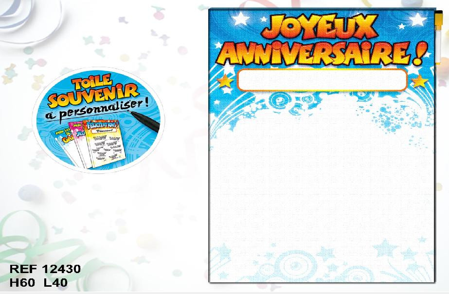 Toile A Signer Joyeux Anniversaire