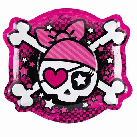Assiettes Anniversaire Pink Pirates Tete De Mort Assiettes Anniversaire Pink Pirates Tete De Mort