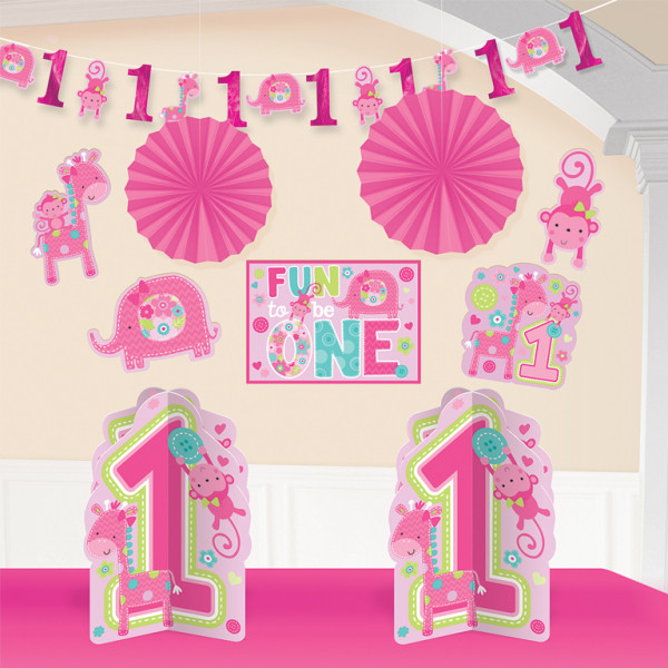 Kit Decoration Anniversaire 1 An Fille Kit Decoration Anniversaire 1 An Fille