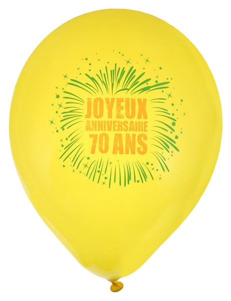 Ballons Joyeux Anniversaire 70 Ans De Coloris Jaune A Prix Mini Ballons Joyeux Anniversaire 70 Ans De Coloris Jaune A Prix Mini