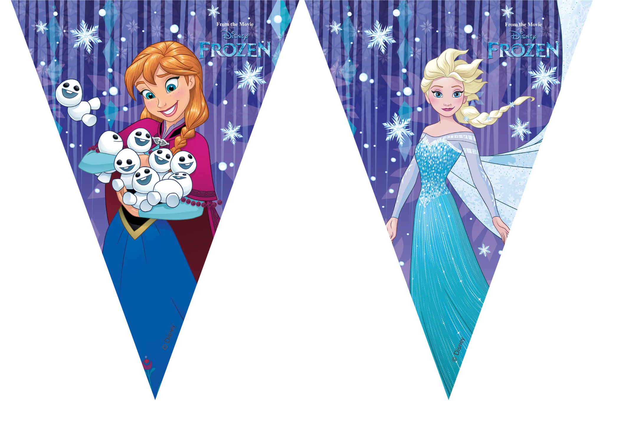Guirlande De Fanions La Reine Des Neiges Guirlande De Fanions La Reine Des Neiges