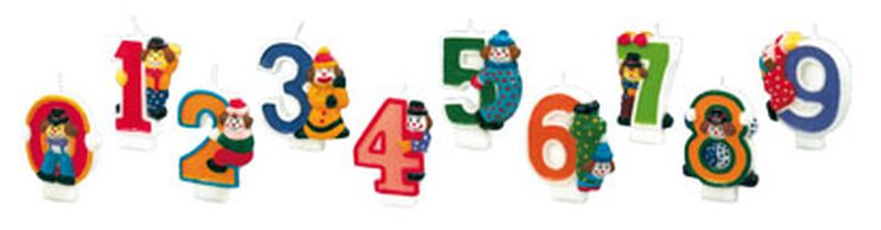Bougie Clown Chiffre 9 en Bois Bougie Clown Chiffre 9 en Bois
