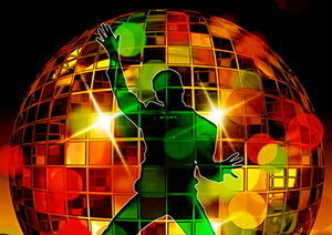 soirée disco décoration salle thème disco