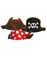 6 chapeaux pirate en papier