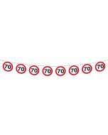 Guirlande à fanions panneau de signalisation 70 ans