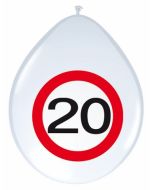 8 ballons panneau signalisation 20 ans