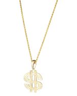 Collier dollar couleur or