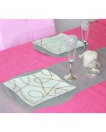 Sets de table ronds intissés - x50 - gris