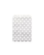 24 sachets papier gris pois blancs