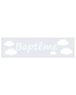 Bannière baptême nuages bleu ciel