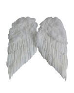 Ailes d'ange en plumes 60 cm x 55 cm - blanc