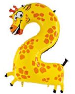 Ballon chiffre "2" girafe
