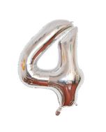 Ballon forme 4 couleur argent