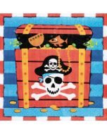 Serviettes Coffre au trésor - Pirates - x16 - GM