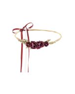 Couronne de fleur bordeaux mariage - 18cm