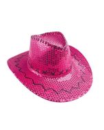 Chapeau cowboy avec strass - rose