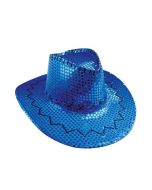 Chapeau cowboy avec strass - bleu foncé