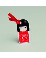 25 vignettes Kokeshi rouge