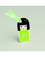 25 vignettes Kokeshi verte