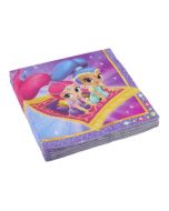 20 serviettes shimmer et shine