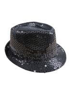 Chapeau à sequins noir