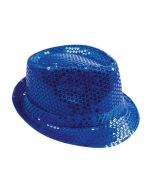 Chapeau à sequins bleu foncé