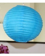 Lampion boule de déco - 20 cm - turquoise - x5