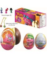 3 oeufs surprise au chocolat Trolls à prix discount