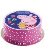 Disque à gâteau en sucre Peppa Pig - 20 cm 