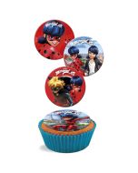 16 décors en sucre cupcakes Miraculous