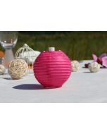 Lampion boule de déco - 7.8 cm - fuchsia - x10