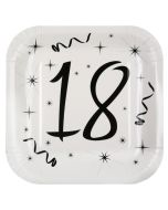 10x Assiette Anniversaire 18 ans