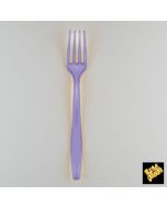 Fourchette en plastique - lilas transparent - x 50
