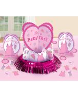 Kit de décoration de table Baby Shower fille "with love"