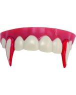 Dentier de vampire rigide avec sang