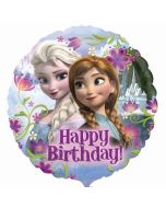 Ballon hélium Reine des Neiges Happy Birthday