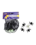 Lot de 5 araignées en plastique