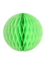 2 boules papier alvéolé vert - 30 cm