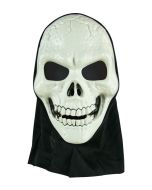 Masque adulte rigide avec cagoule - tête de mort