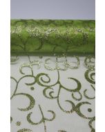 Rouleau organza arabesque - vert 