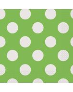 16 serviettes de table - vert pois blanc