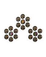 7 badges Anniversaire 30 ans - noir