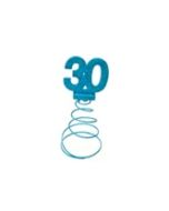 centre de table anniversaire 30 ans turquoise