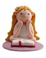 Figurine de communion - Fille assise