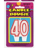 Bougie anniversaire - 40 ans