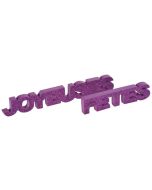 "Joyeuses fêtes" sur table - prune