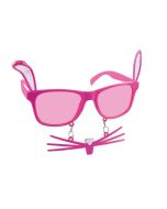 Lunettes lapin rose avec moustache